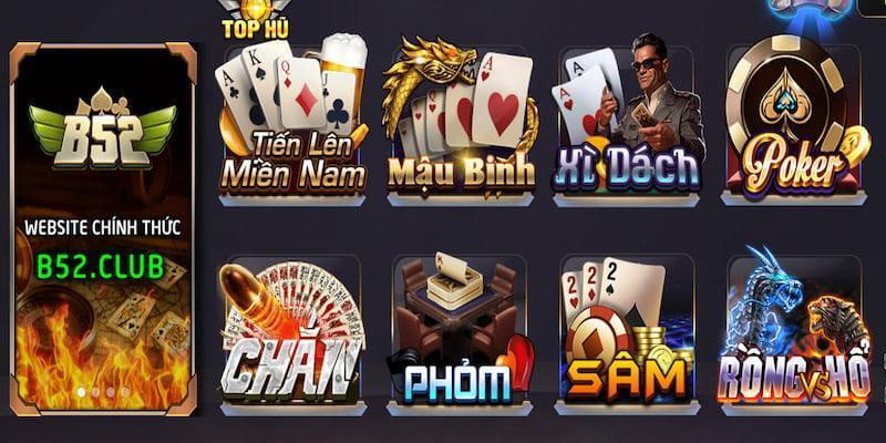 Nhiều game bài đổi thưởng thú vị và bắt mắt