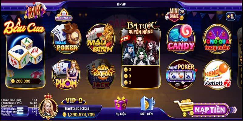 Ưu điểm của cổng game bài đổi thưởng rikvip 