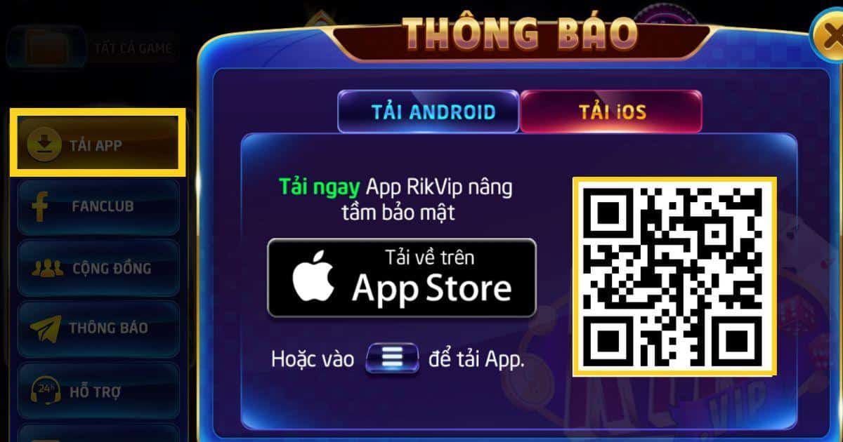 Cách tải app Rik Vip cho IOS