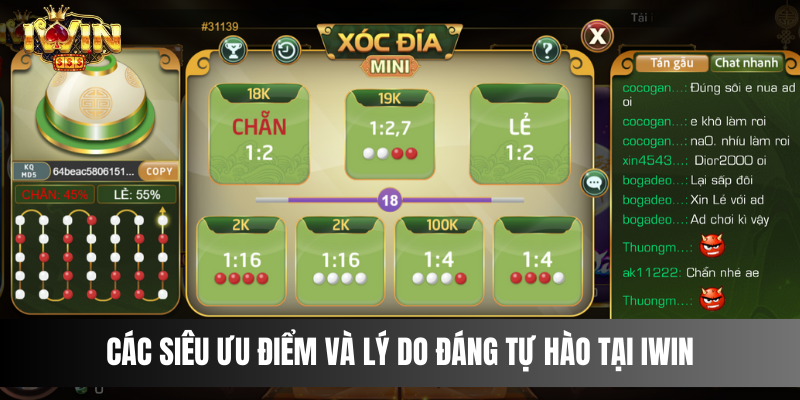 Các siêu ưu điểm và lý do đáng tự hào tại IWIN